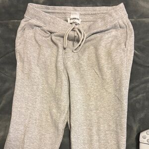 Express Kids Light Gray Herringbone Joggers